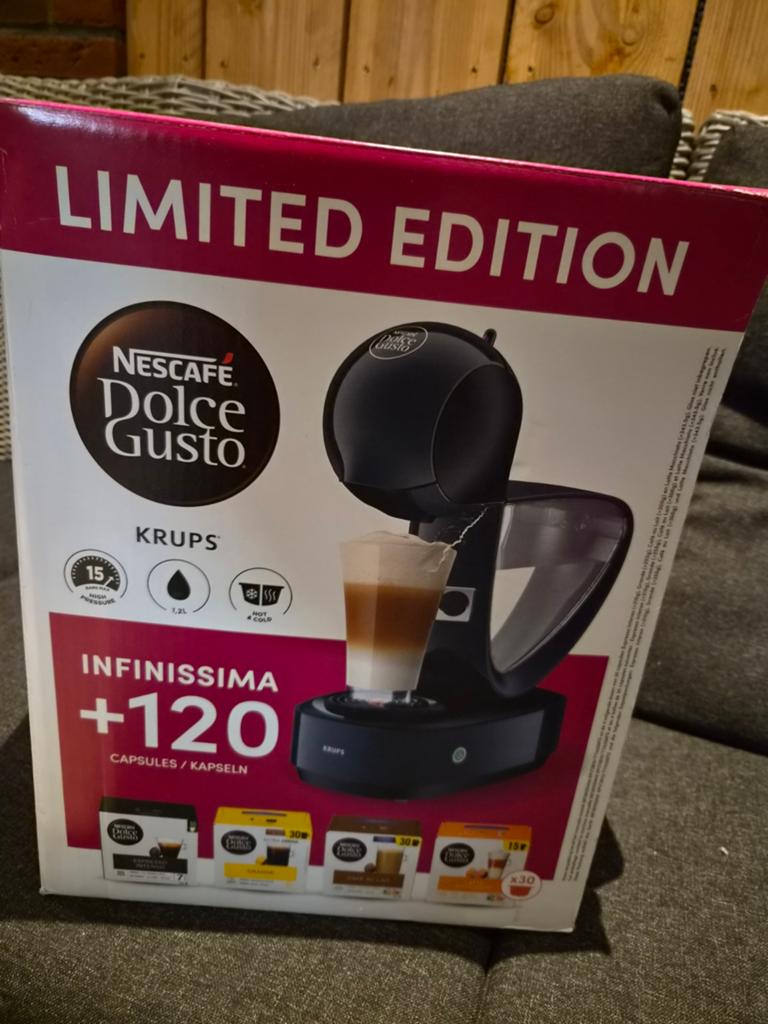 Nescafé Dolce Gusto Infinissima Limited Edition, Witgoed en Apparatuur, Koffiezetapparaten, Ophalen, 4 tot 10 kopjes, Koffiepads en cups