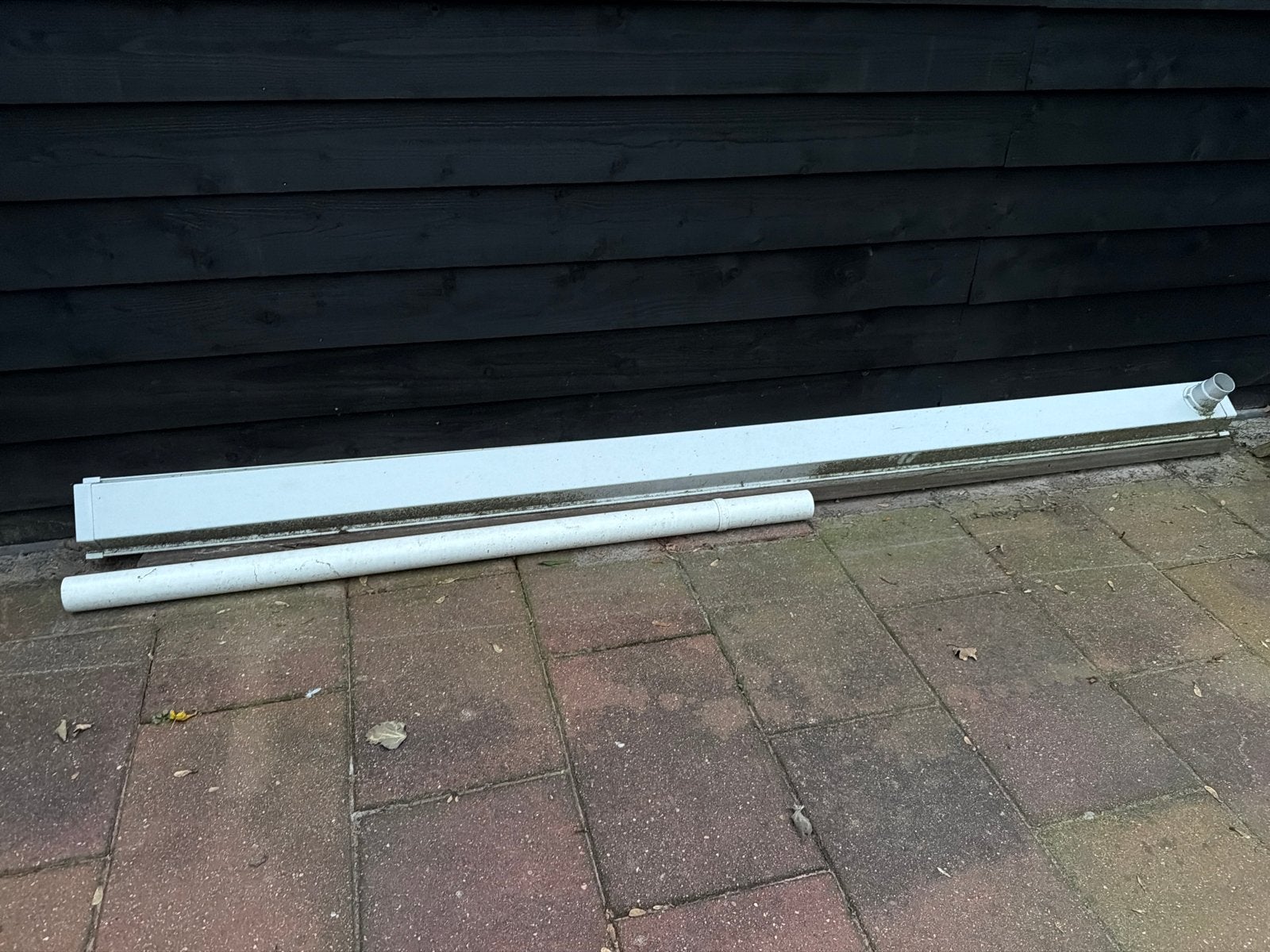 Lange witte buis en goot, Ophalen, Gebruikt