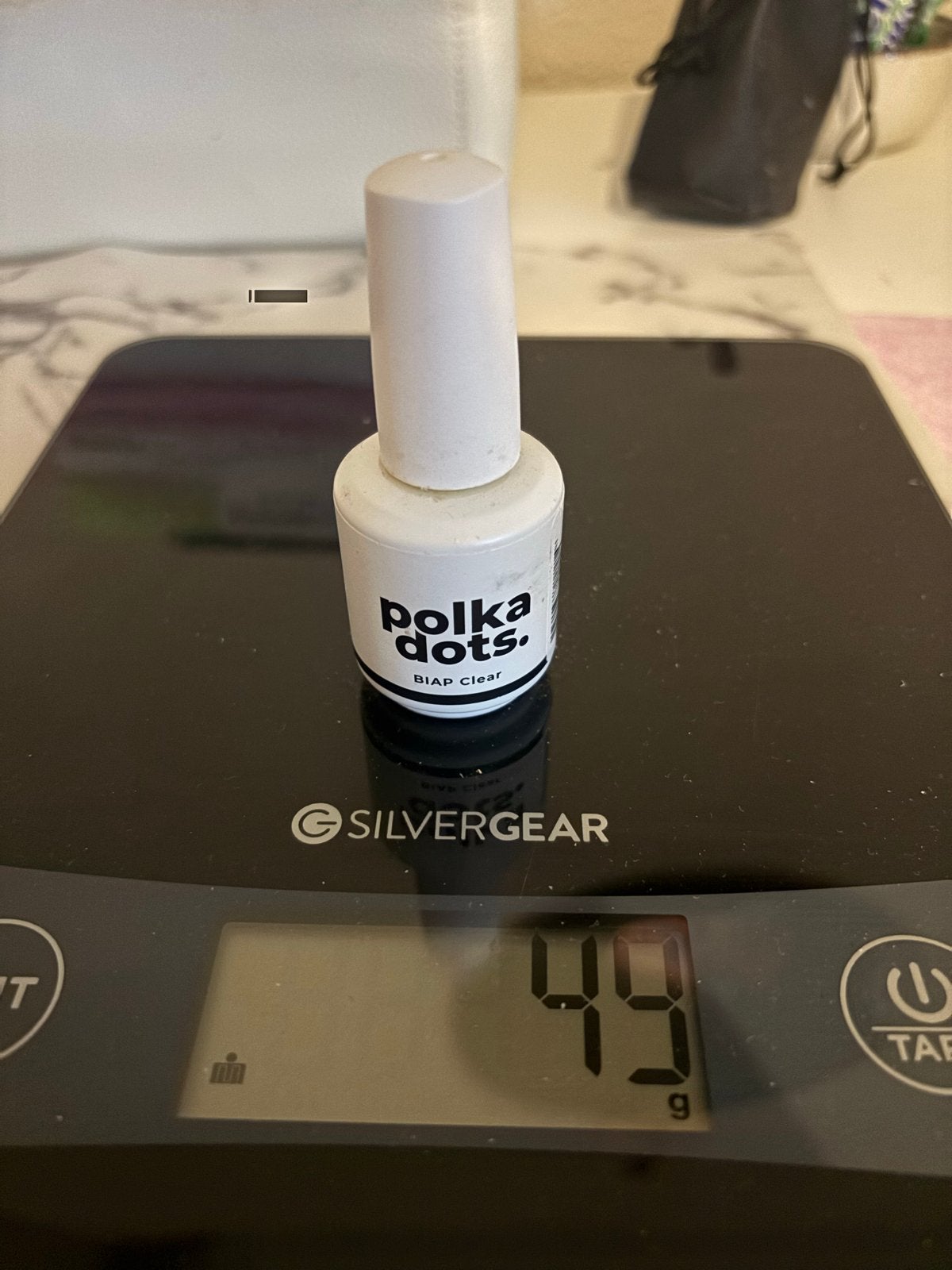 Polka Dots BIAB Clear, Effect Matt & Premium Top Coat, Overige kleuren, Ophalen of Verzenden, Zo goed als nieuw, Handen en Nagels