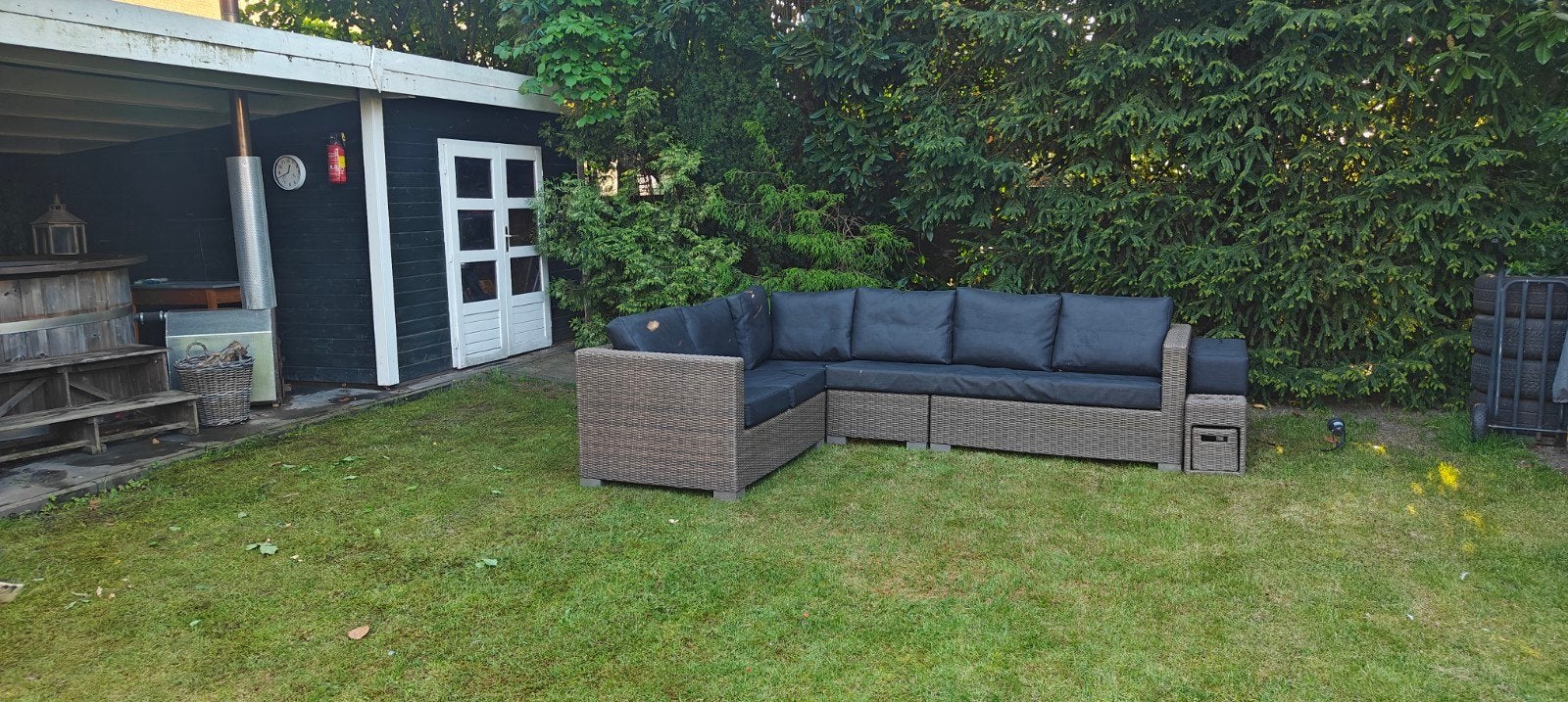 Luxe Wicker Loungeset met Kussens, Tuin en Terras, Ophalen, Wicker, Bank, Loungeset