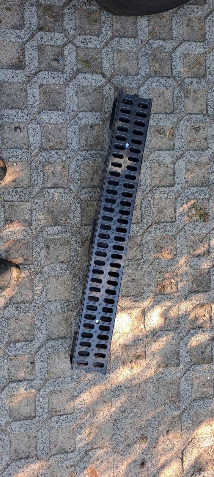 biebelt lijngoot kunststof rooster, type 105 mm, Doe-het-zelf en Verbouw, Buizen en Afvoer, Ophalen, Nieuw, Minder dan 2 meter