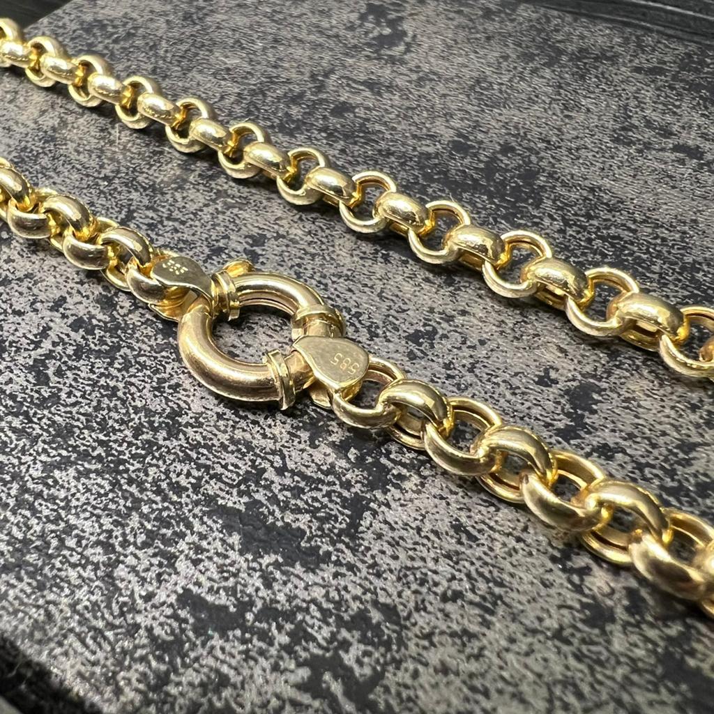 14 karaat gouden ketting jasseron schakel dik model, Ophalen of Verzenden, Zo goed als nieuw, Goud