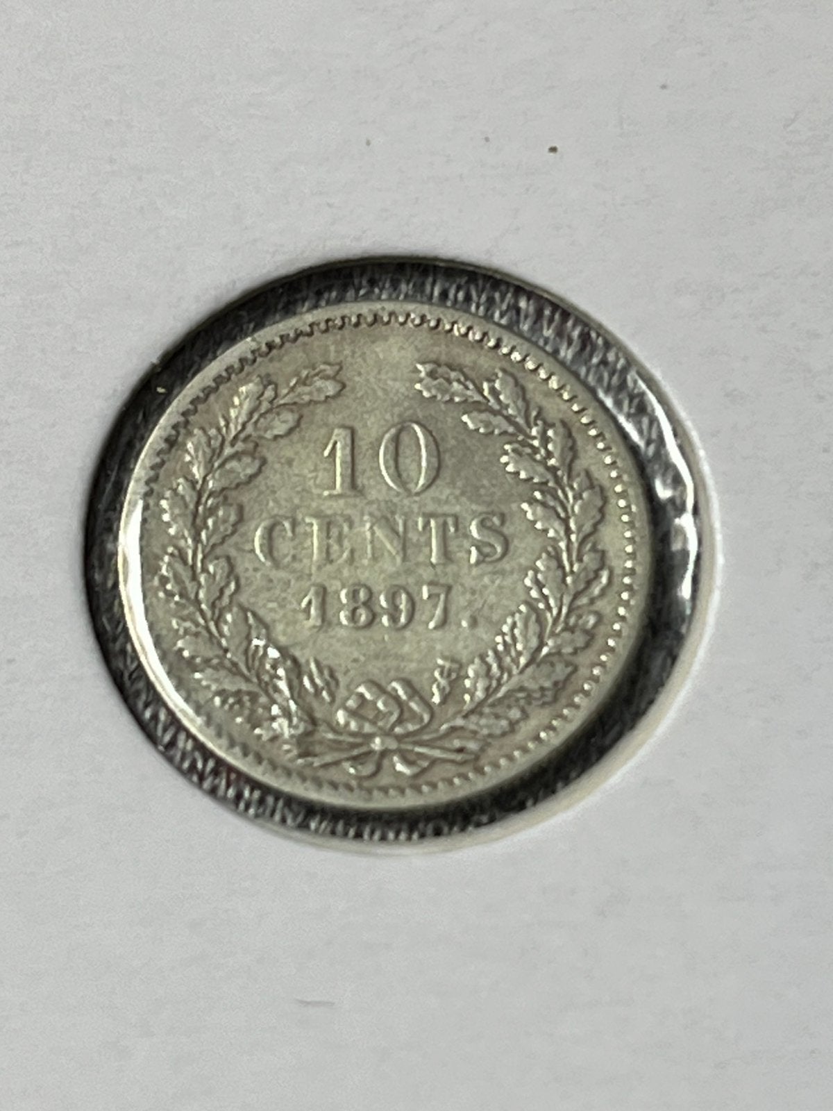 Zilveren 10cent 1897 Koningin Wilhelmina., Ophalen of Verzenden