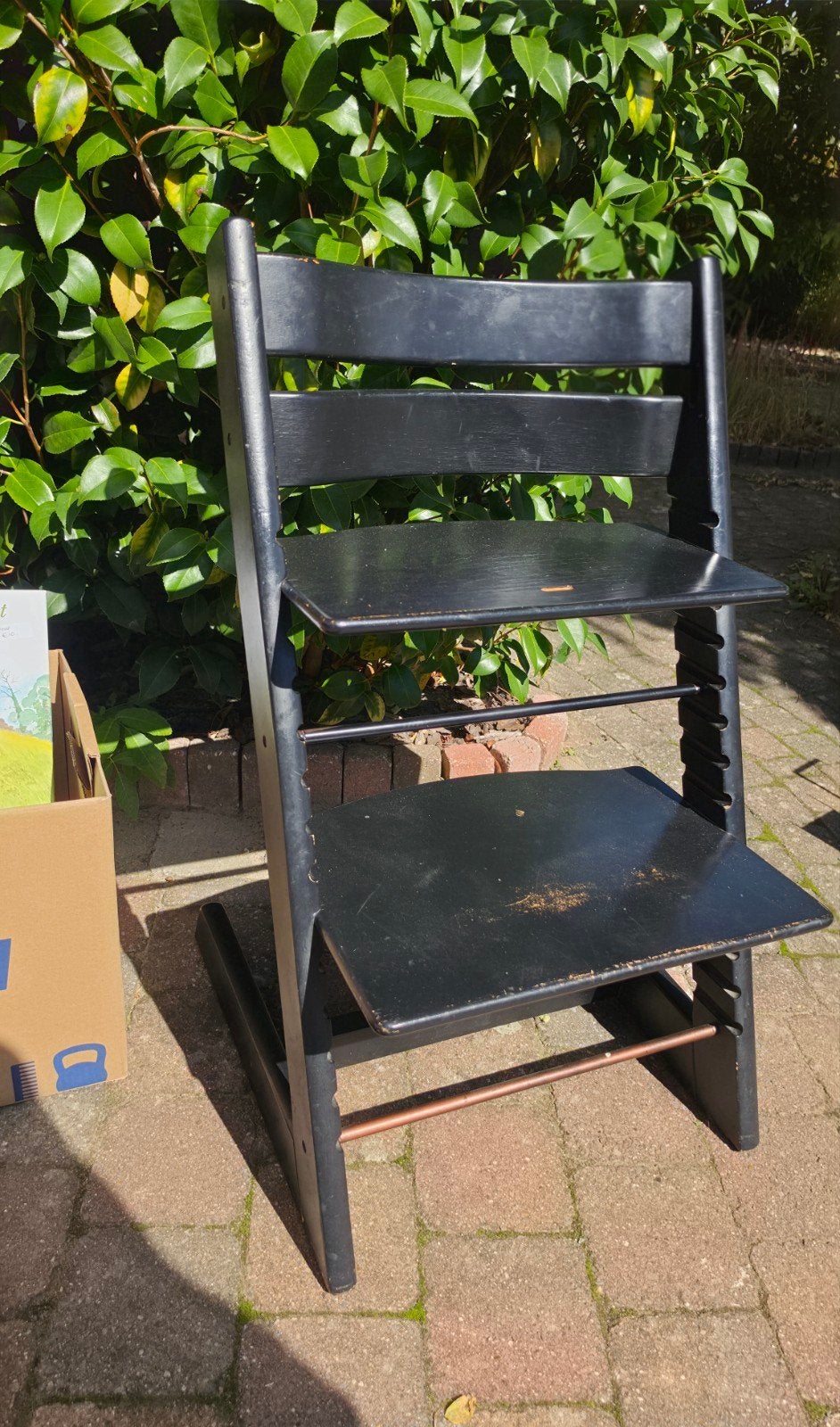 Stokke Tripp Trapp stoel - Zwart, Ophalen, Gebruikt, Meegroeistoel, Aanschuifbaar
