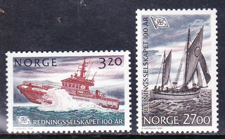 Noorwegen 1991 pf mi 1066 - 1067 boten schepen, Verzenden, Noorwegen, Postfris