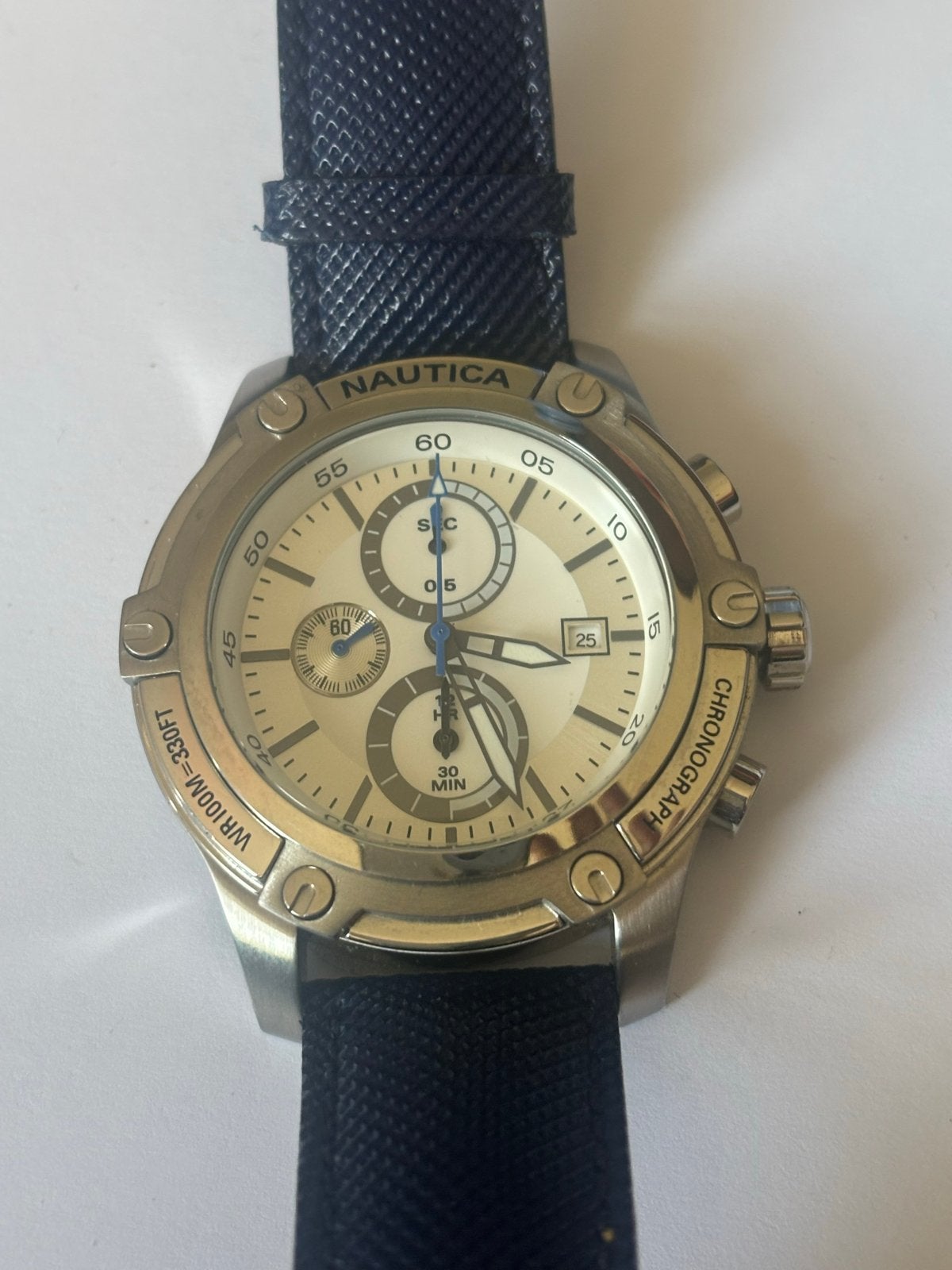 Nautica Chronograaf Herenhorloge - Zo goed als nieuw, Staal, Polshorloge, Overige materialen, Zo goed als nieuw