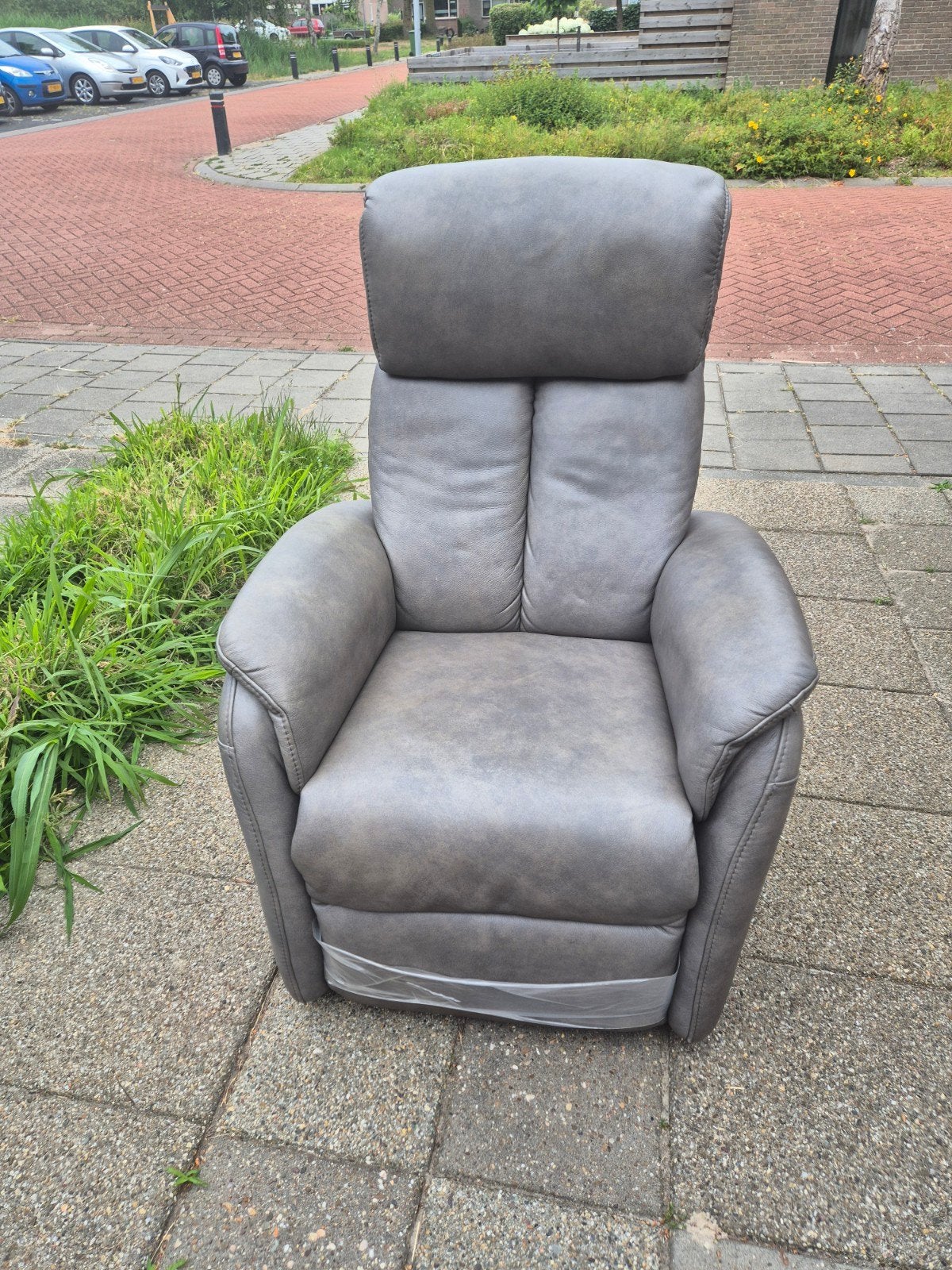 Relaxfauteuil  grijs, Huis en Inrichting, Ophalen of Verzenden, Gebruikt, 75 tot 100 cm, 50 tot 75 cm