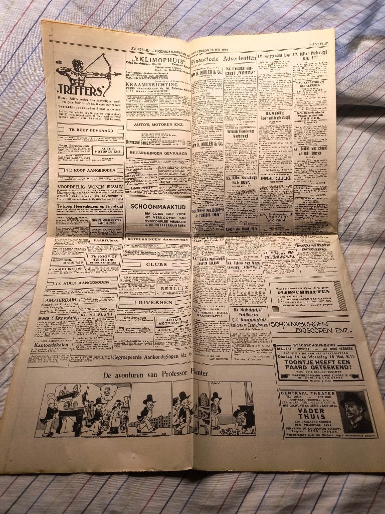 Algemeen Handelsblad vrijdag 10 mei 1940, Ophalen of Verzenden, 1940 tot 1960, Nederland, Krant