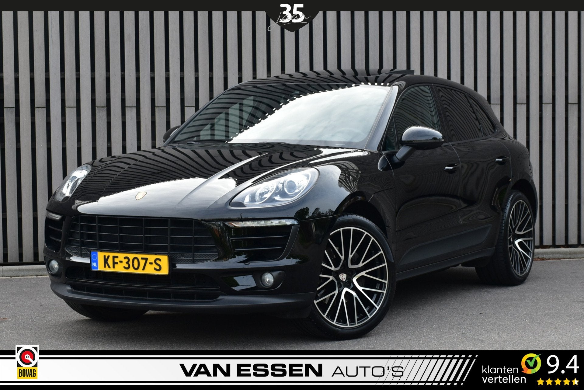 Porsche Macan 2.0 Pano Luchtvering PASM Sport-Chrono Navi Ca, Auto's, Gebruikt, Euro 6, 4 cilinders, Zwart