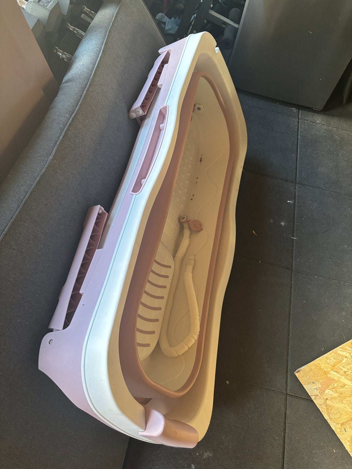 Hellobath bad opvouwbaar roze 143x60x58 - mobiele badkuip, Ophalen, Nieuw, Met bad