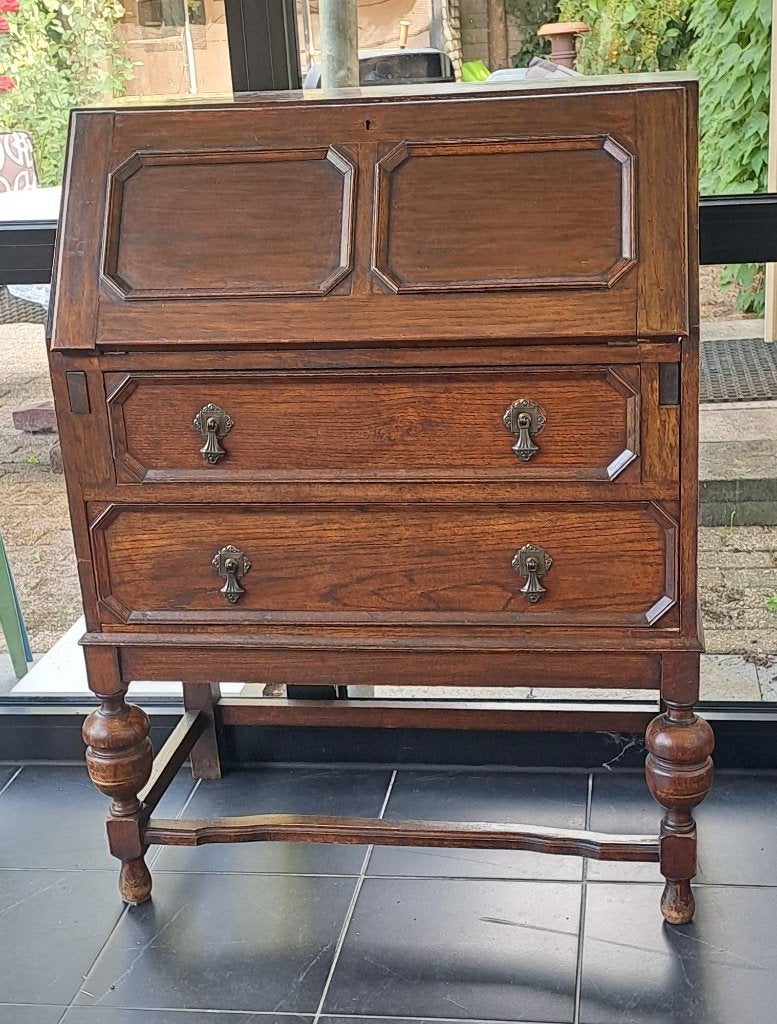 antiek bureau, met unieke bladondersteuning, Ophalen