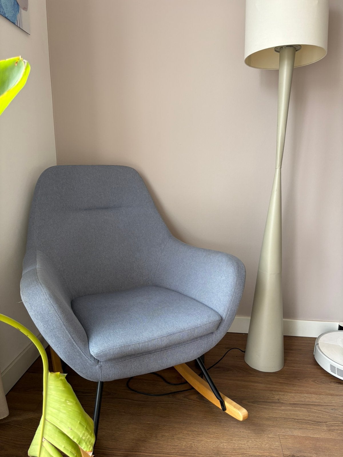 Schommelsteul Nebel Jysk, Huis en Inrichting, Fauteuils, Ophalen, 75 tot 100 cm, Zo goed als nieuw, 75 tot 100 cm