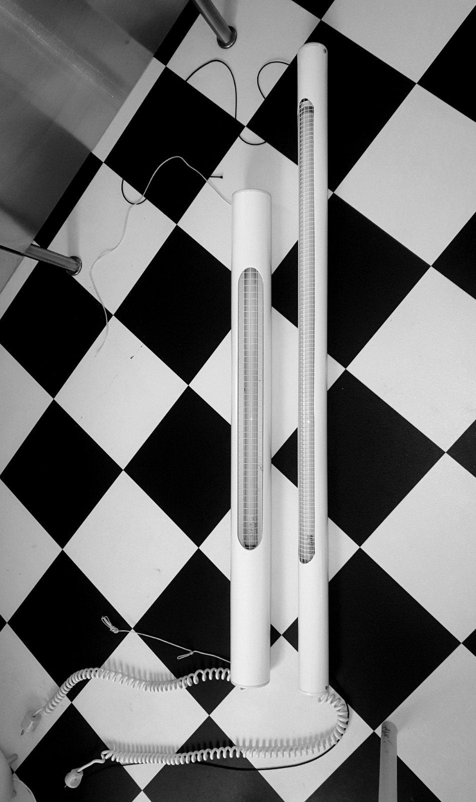 Massive design fluorescente Tube lampen 70ties wit 2voor€60, Huis en Inrichting, Ophalen, Zo goed als nieuw, Kunststof, Buislamp retro modern