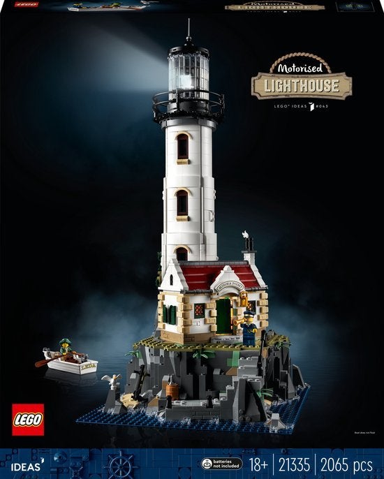LEGO Ideas Gemotoriseerde vuurtoren met Lichtjes - 21335, Info@lego.com, Ruiterijschool 5, B-2930 Brasschaat, België, Lego, Ophalen of Verzenden