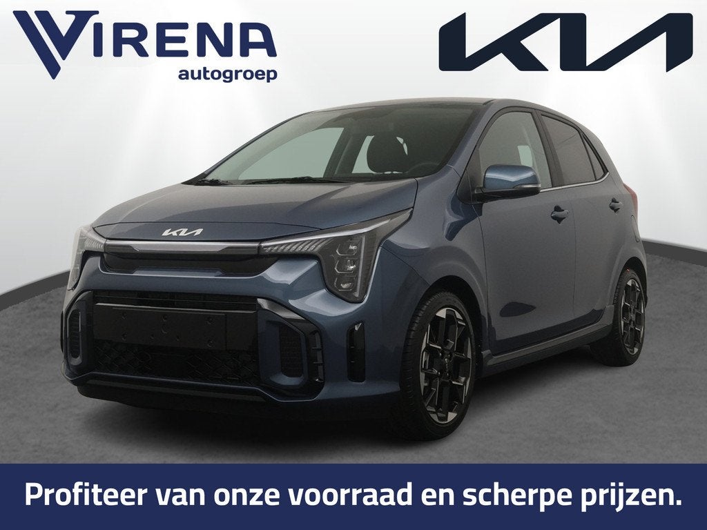 Kia Picanto 1.0 GDi GT-Line - 2.000 INRUILPREMIE - Schuif/ka, Auto's, Kia, Voorwielaandrijving, Automatische klimaatregeling, Zwart