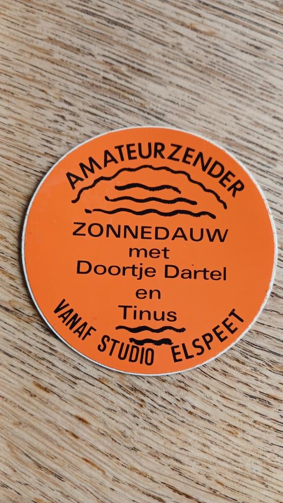Stickers piratenzender luisteramateur Zonnedauw, ELSPEET, Ophalen of Verzenden, Zo goed als nieuw