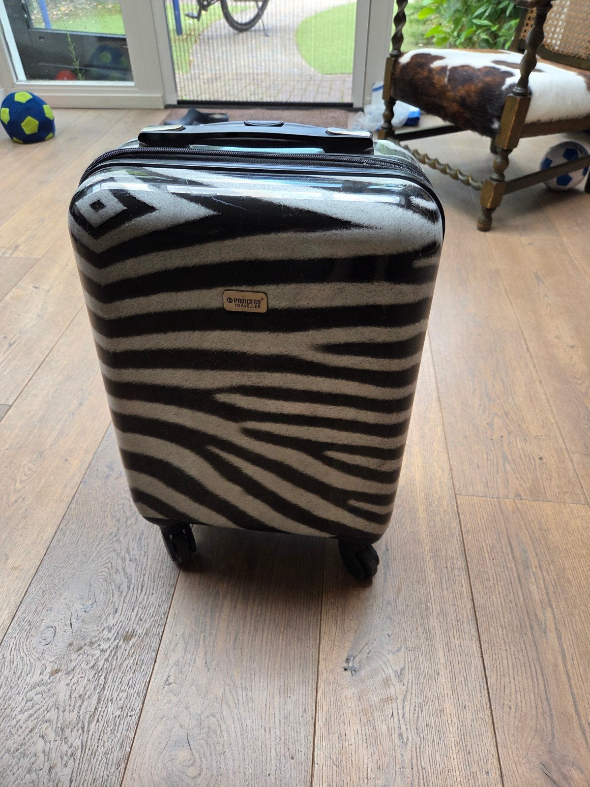 Princess Traveller Zebra Koffer - Handbagage, Ophalen, 40 tot 60 cm, Gebruikt, Minder dan 35 cm