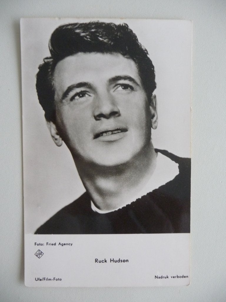 oude foto ansichtkaart - ROCK HUDSON - 60-er jaren, Ophalen of Verzenden, 1960 tot 1980, Ongelopen, Sterren en Beroemdheden