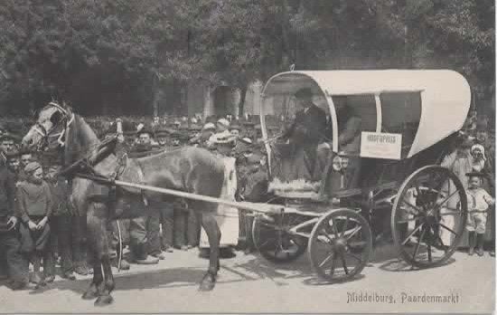 Middelburg Paardenmarkt, Verzenden, Voor 1920, Gelopen, Zeeland