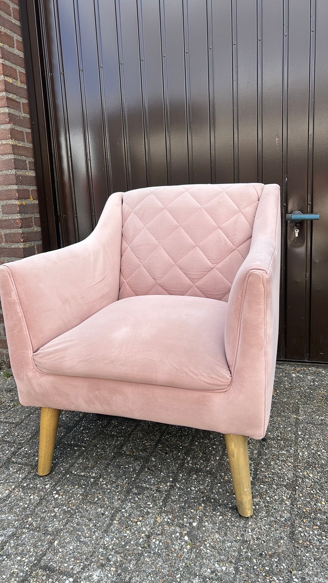 Fauteuil Riviera Maison roze bezorging mogelijk, Ophalen, Zo goed als nieuw, 75 tot 100 cm