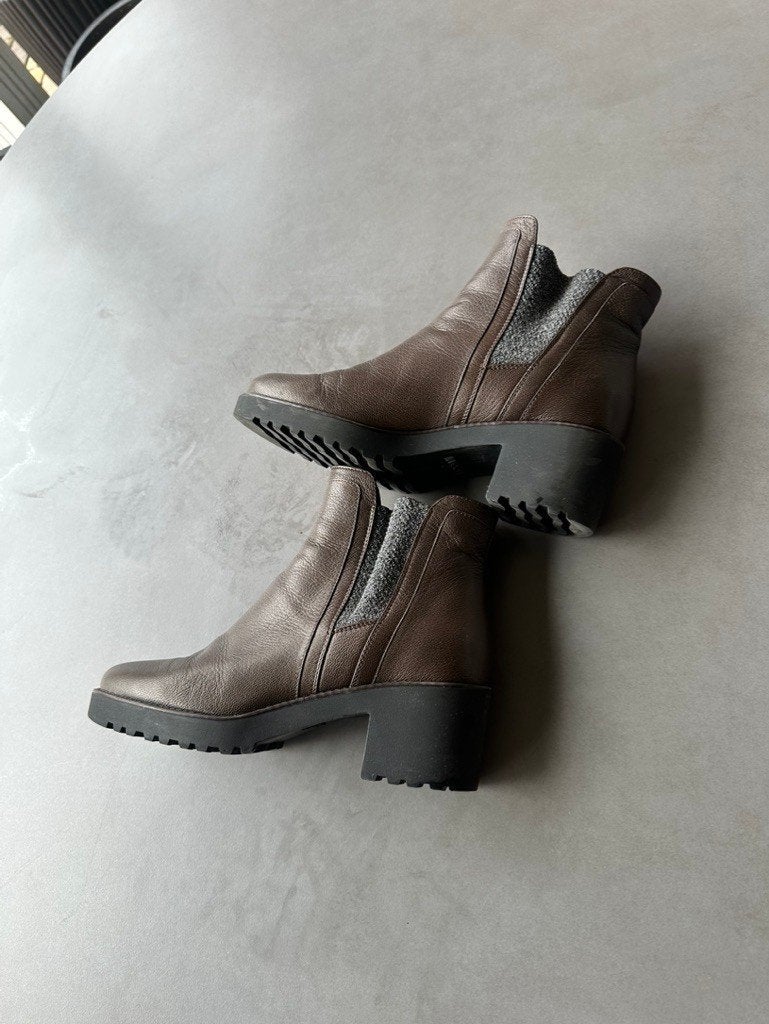 Bruine leren Hogan laarsjes, maat 39, Kleding | Dames, Bruin, Verzenden, Lage of Enkellaarzen, Nieuw