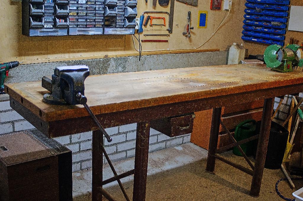 Werkbank, Ophalen, Gebruikt, Minder dan 70 cm, Bankschroef