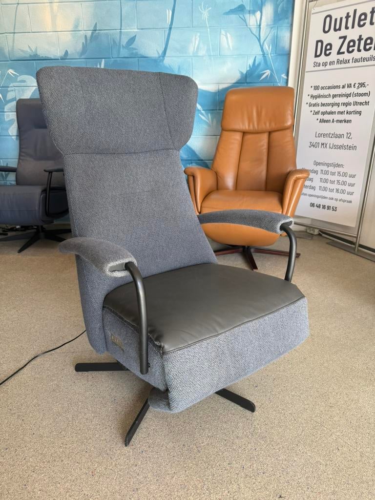 Prominent sta op relax stoel relaxfauteuil gratis bezorgd, Ophalen of Verzenden, Zo goed als nieuw, Leer, Ruim 100 kort gebruikte  top merken in alle kleuren en maten