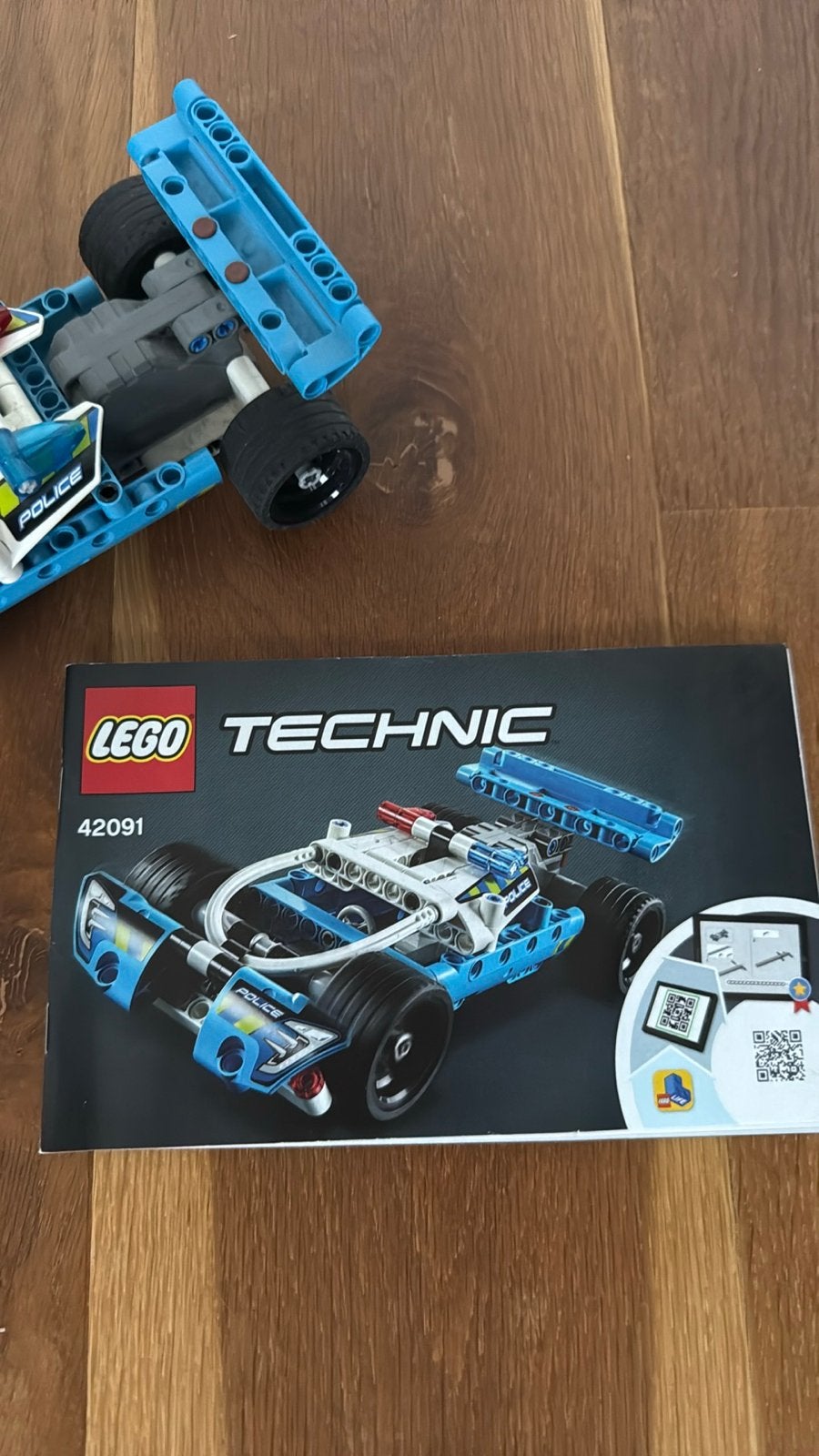 Lego Technic Politie Achtervolgingsauto 42091 met instructie, Ophalen of Verzenden, Gebruikt