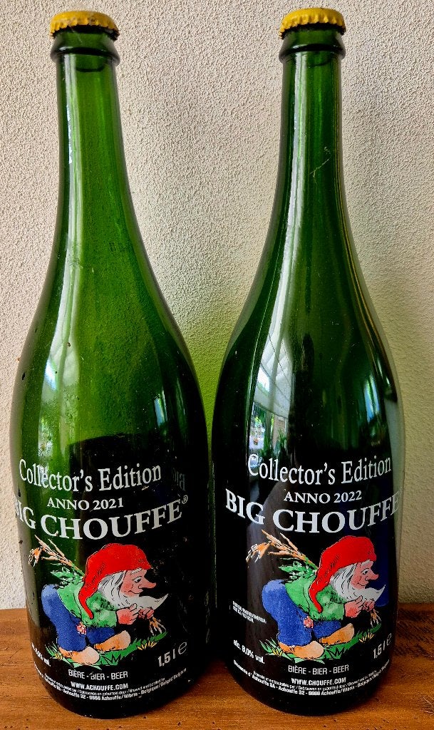 Lege BIG CHOUFFE fles bier 2022 collectors edition 1,5L, Ophalen of Verzenden, Zo goed als nieuw, Flesje(s), Overige merken