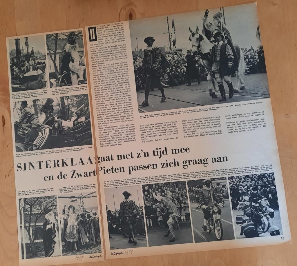 Historische Sinterklaas krantenpagina's uit 1959, Jumbo, Ophalen of Verzenden