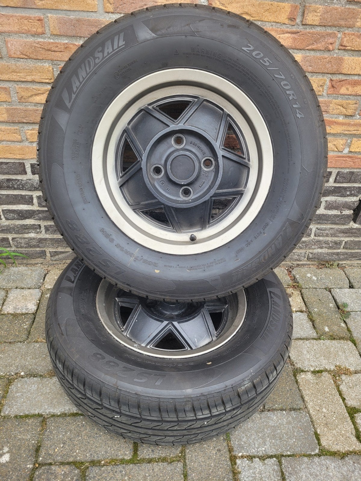 Originele velgen Triumph Stag Rookzilver met zgan b, Auto-onderdelen, Banden en Velgen, Ophalen, 14 inch, Gebruikt, Banden en Velgen