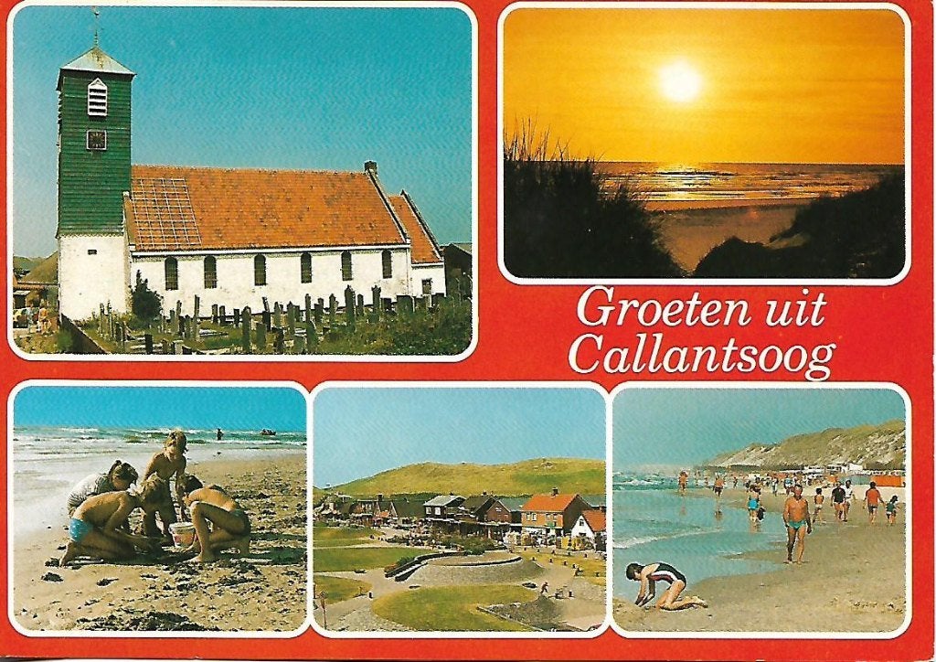 Callantsoog- -5-luik., Verzamelen, Ansichtkaarten | Nederland, Verzenden, 1980 tot heden, Gelopen, Noord-Holland