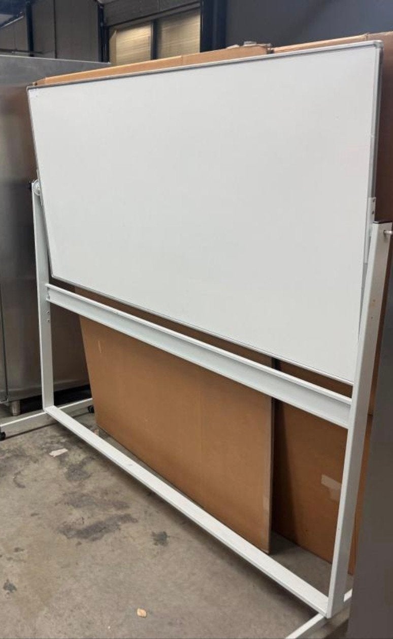 Dubbelzijdig whiteboard op wielen 214x67, Diversen, Schoolborden, Ophalen, Whiteboard