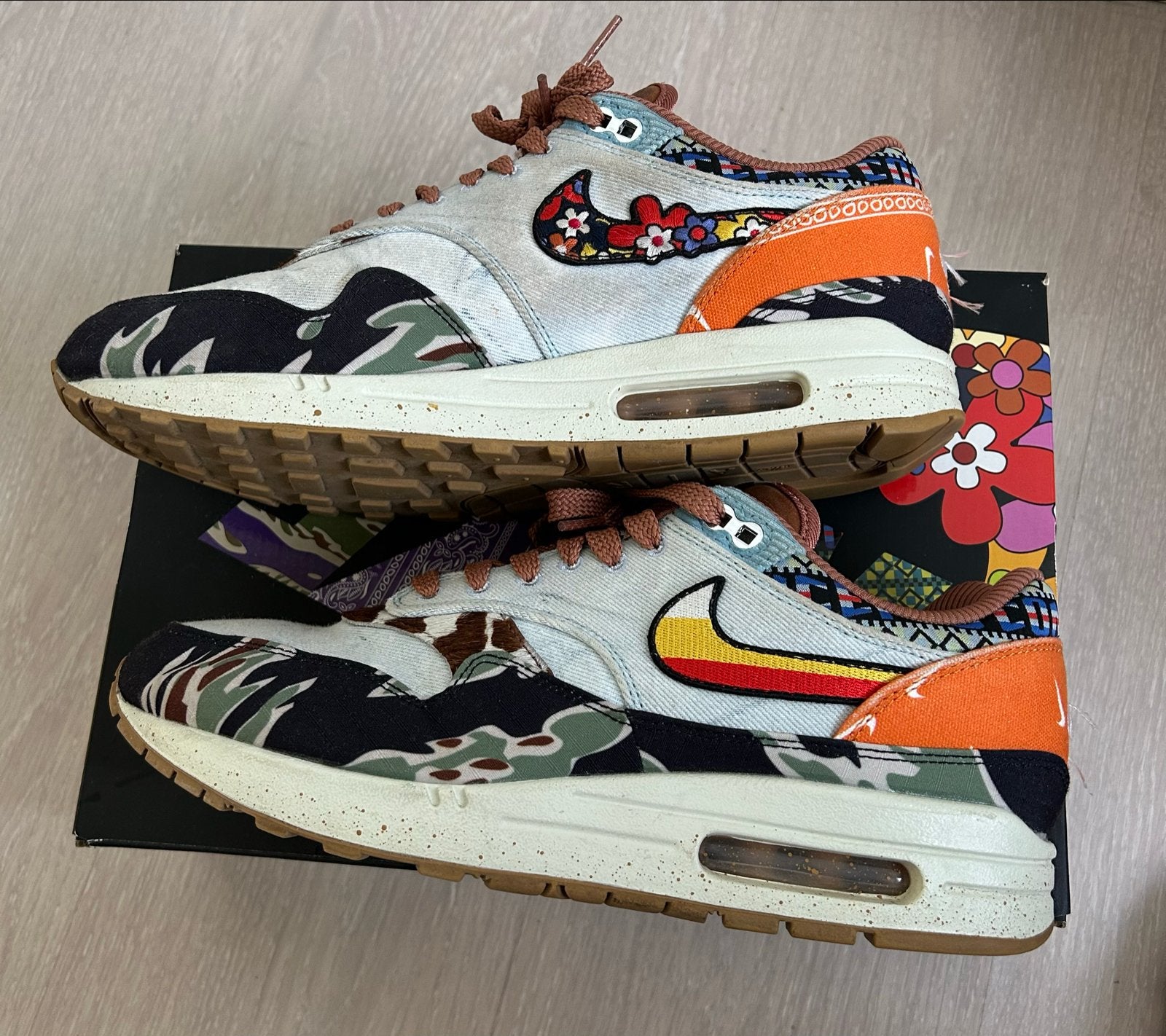 Nike Air Max 1 - Concepts Heavy - Maat 44, Kleding | Heren, Ophalen of Verzenden, Gedragen, Overige kleuren