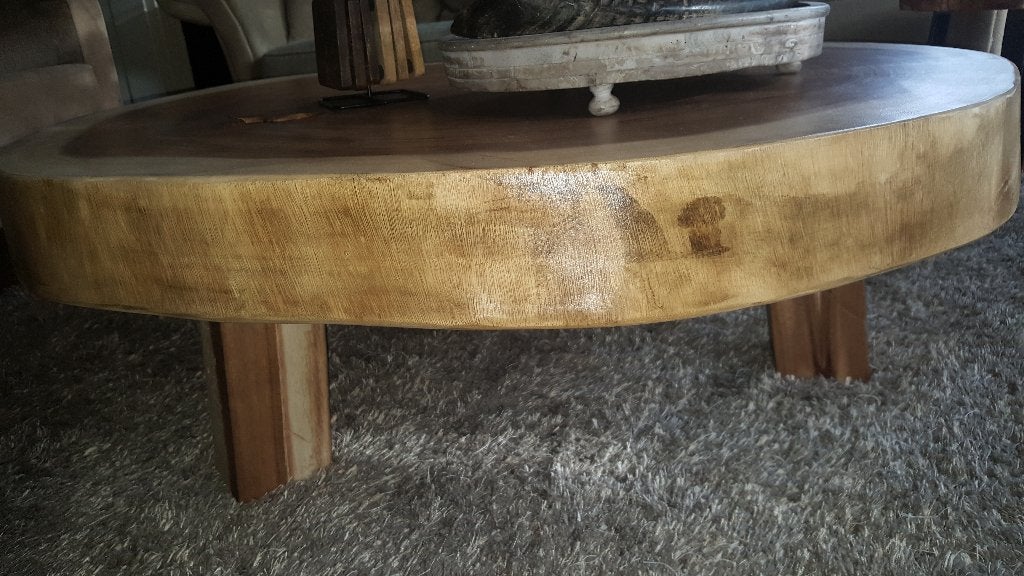 Suar salontafel BOOMSTAM. Laatste bladen NIEUW, Rechthoekig, Nieuw, 200 cm of meer, 50 tot 100 cm