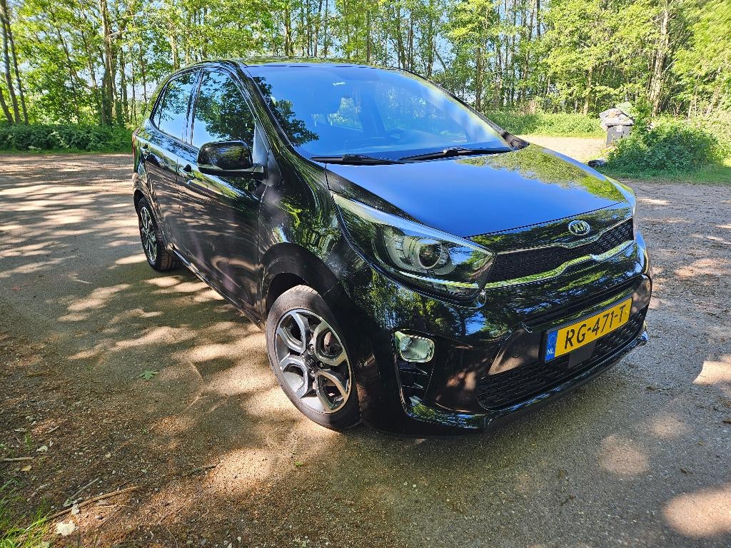 Kia Picanto 1.0 Cvvt 67pk 5-zits 2017 Zwart, Auto's, Voorwielaandrijving, Zwart, Origineel Nederlands, 24 km/l
