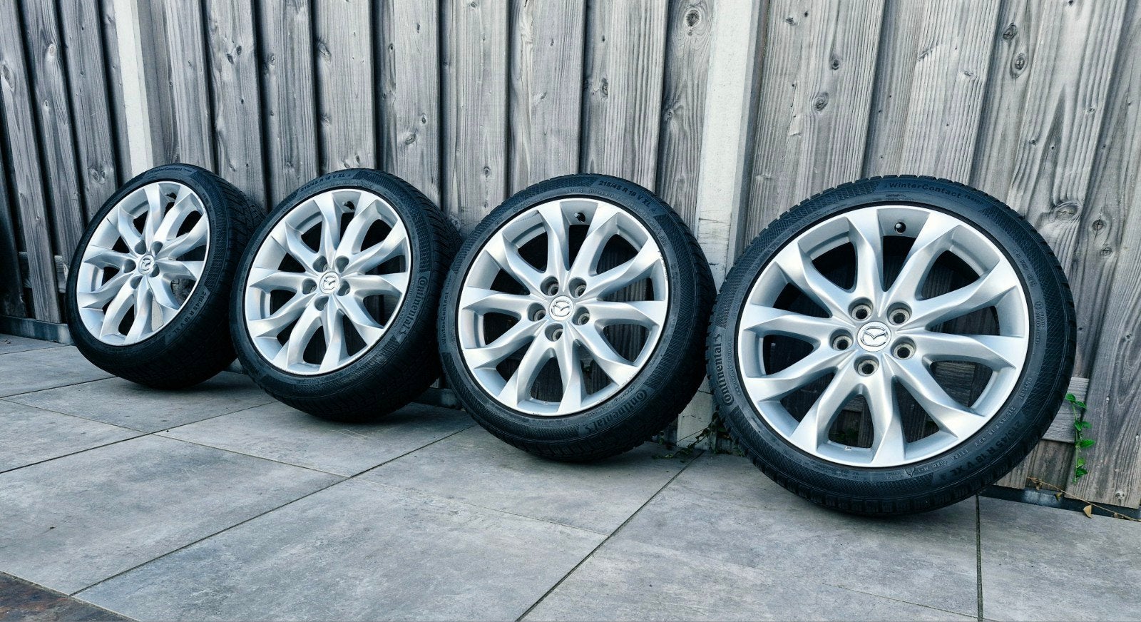 ❗️Orginele 18 inch MAZDA 5x114.3 velgen incl continentaln, Ophalen, 18 inch, Banden en Velgen, Winterbanden
