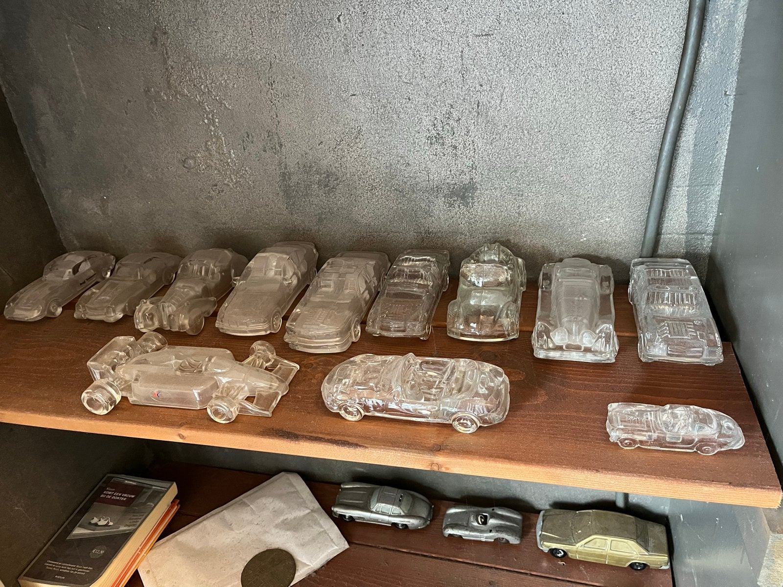 Set van 12 glazen auto's - Decoratieve verzameling, Ophalen