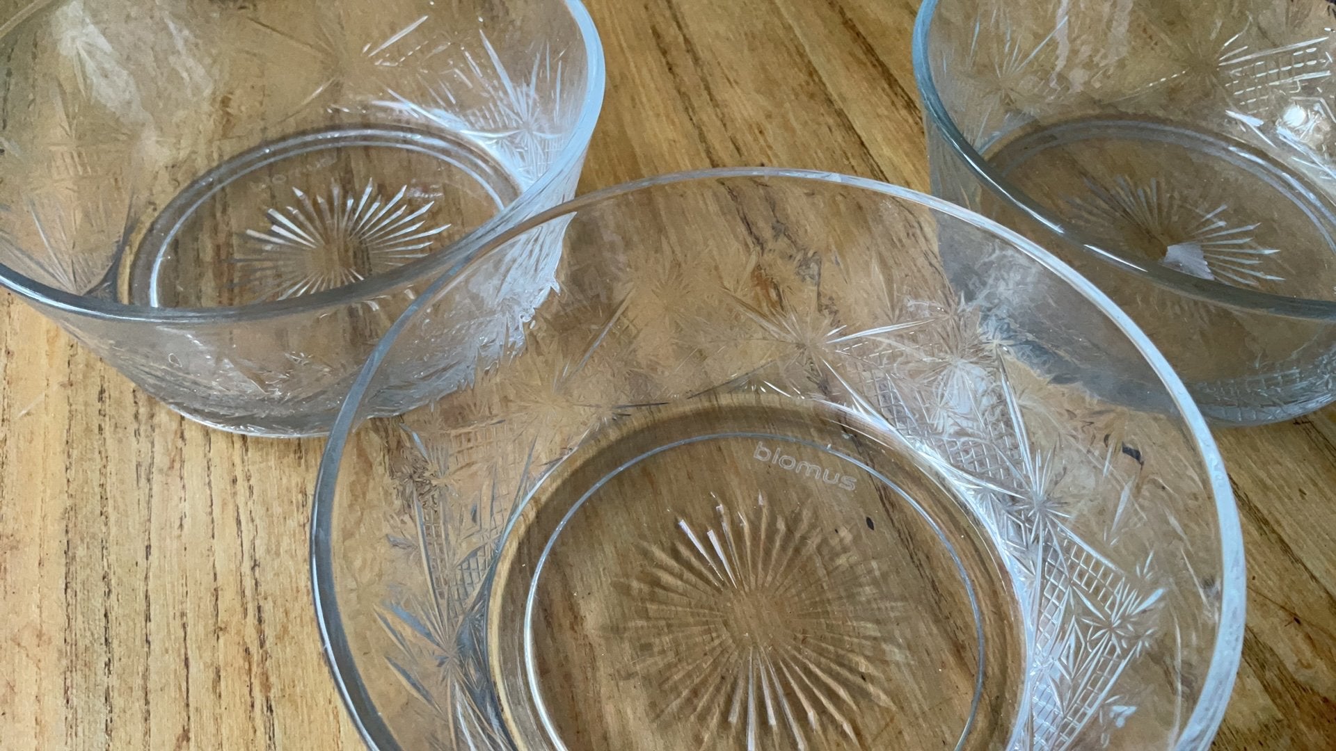 Blomus ,Albert Heijn schaaltjes glas 3 stuks, Huis en Inrichting, Ophalen of Verzenden, Glas, Overige stijlen, Schaal of Schalen