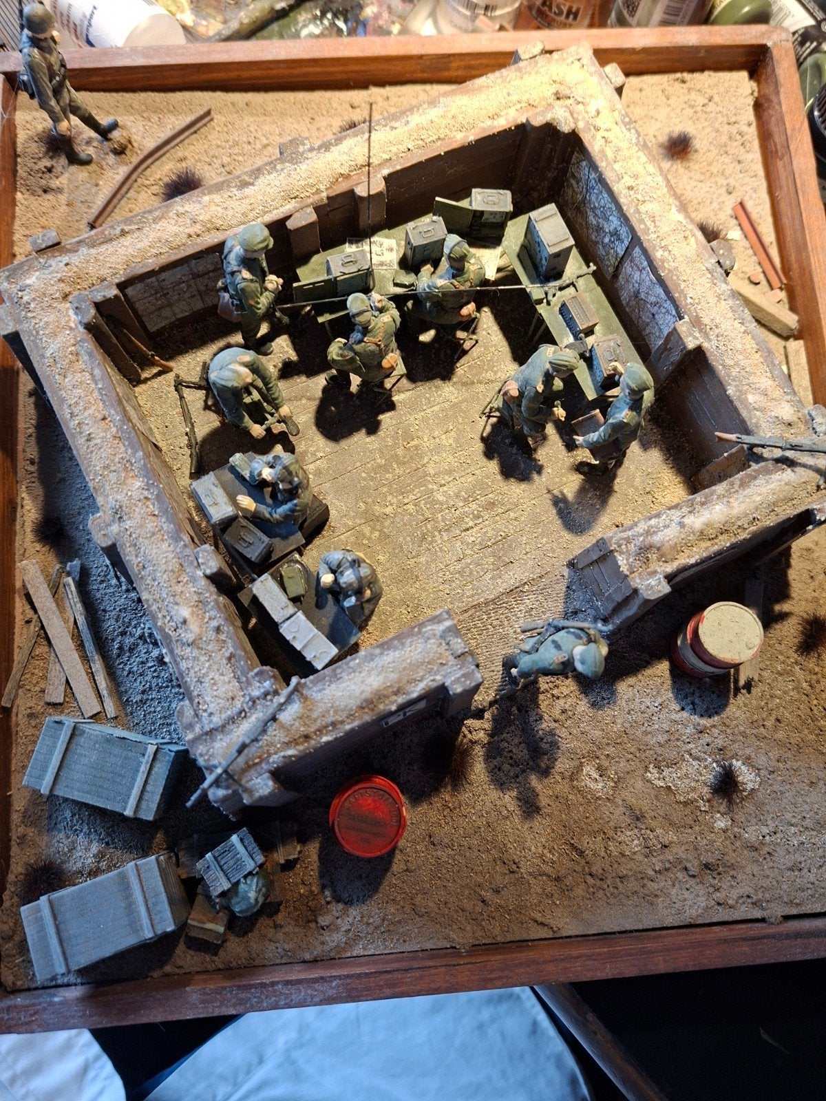 Diorama D-Day Flak coördinatie punt Kommandogerat, Ophalen of Verzenden, Gebruikt, 1:35 tot 1:50, Diorama