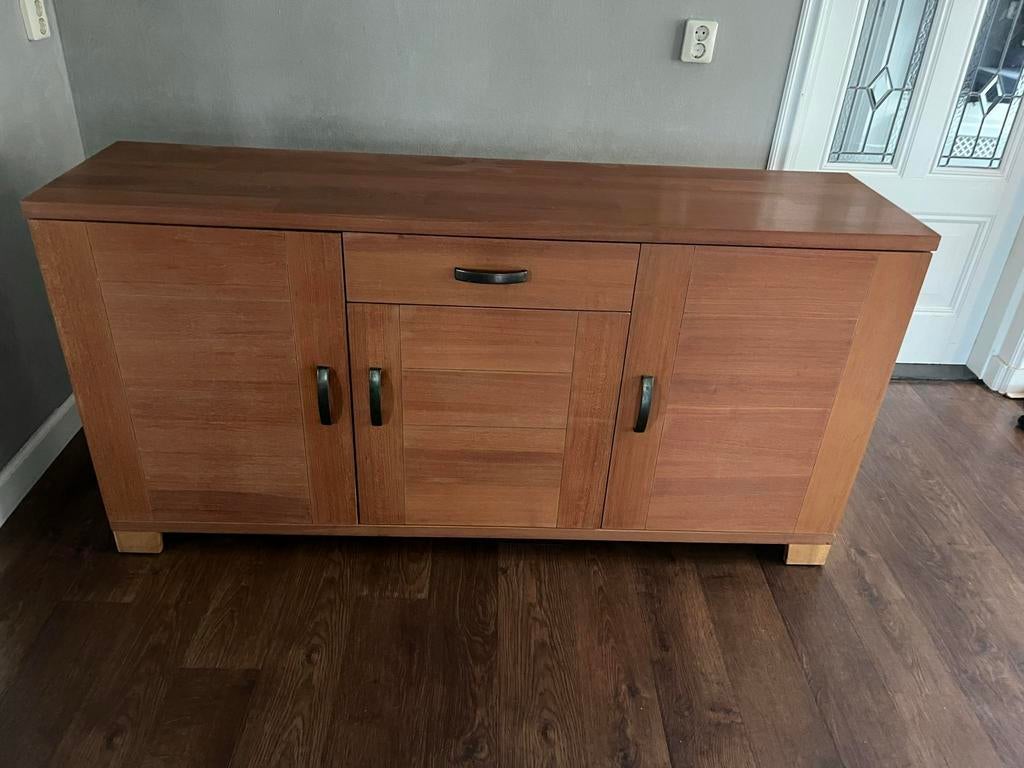 Teak dessior kast, Huis en Inrichting, Kasten | Dressoirs, Gebruikt, Minder dan 50 cm, 25 tot 50 cm, Met lade(s), Met deur(en)