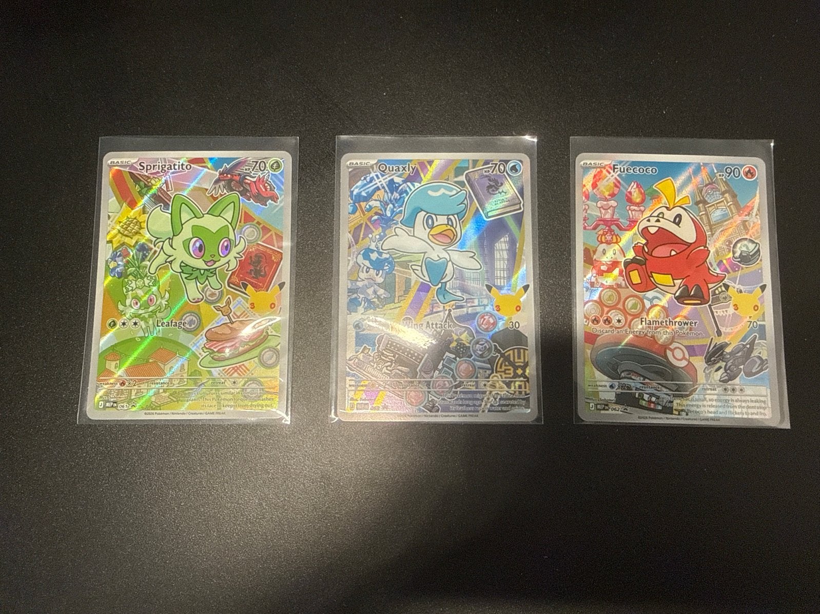 First Partner Series 3 Gen 9: Sprigatito, Quaxly, Fuecoco, Verzenden, Zo goed als nieuw, Meerdere kaarten, Foil