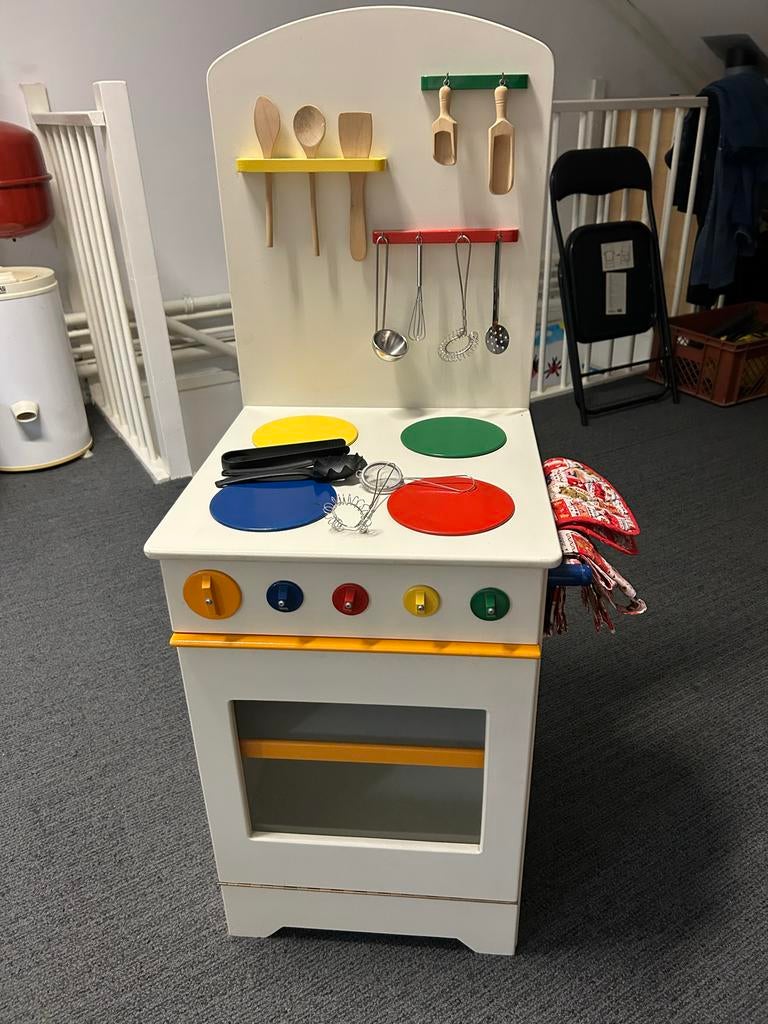Houten kinderkeuken met accessoires, Ophalen, Gebruikt, Jongen of Meisje