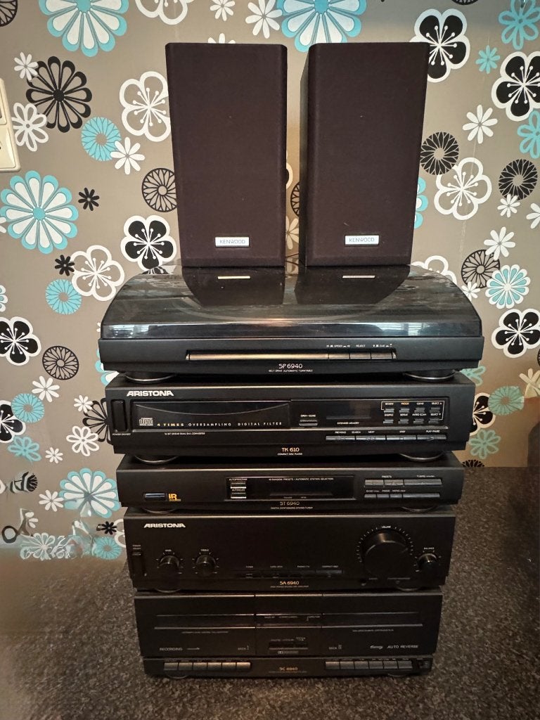 ARISTONA stereo-toren stereoset met KENWOOD boxen, Gebruikt, Losse componenten, Tuner of Radio, Ophalen