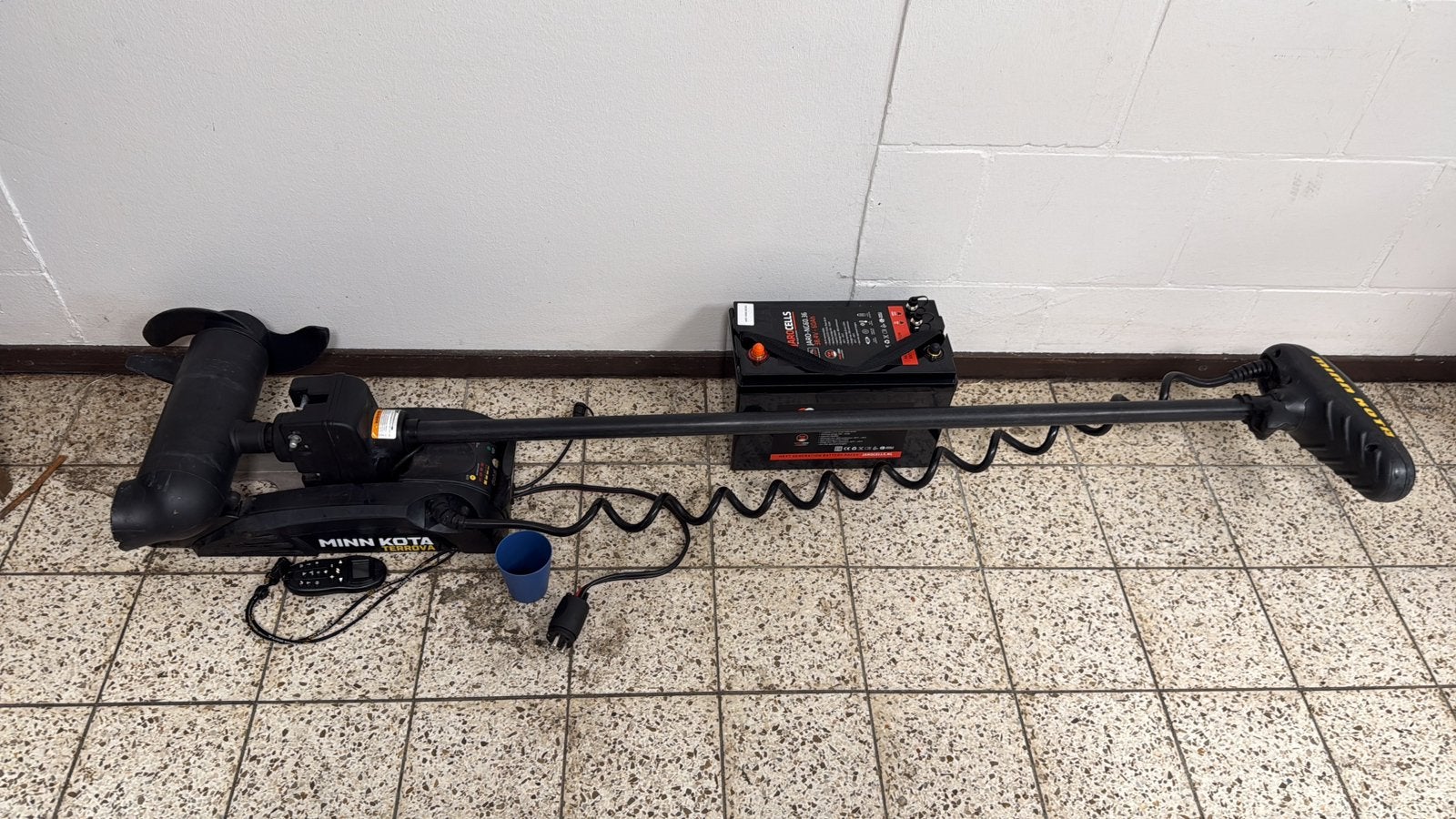 Minn kota terrova 112lbs incl jarocells 36v, Ophalen, Gebruikt, Overige typen
