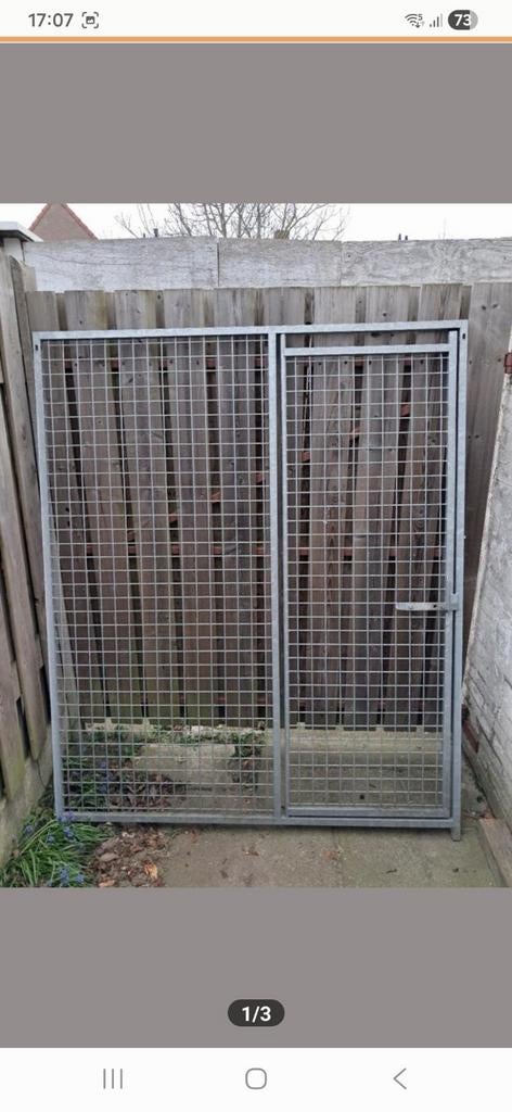 Kennel front/deel met loopdeur, Dieren en Toebehoren, Hondenhokken, Ophalen, 110 cm of meer, 100 cm of meer