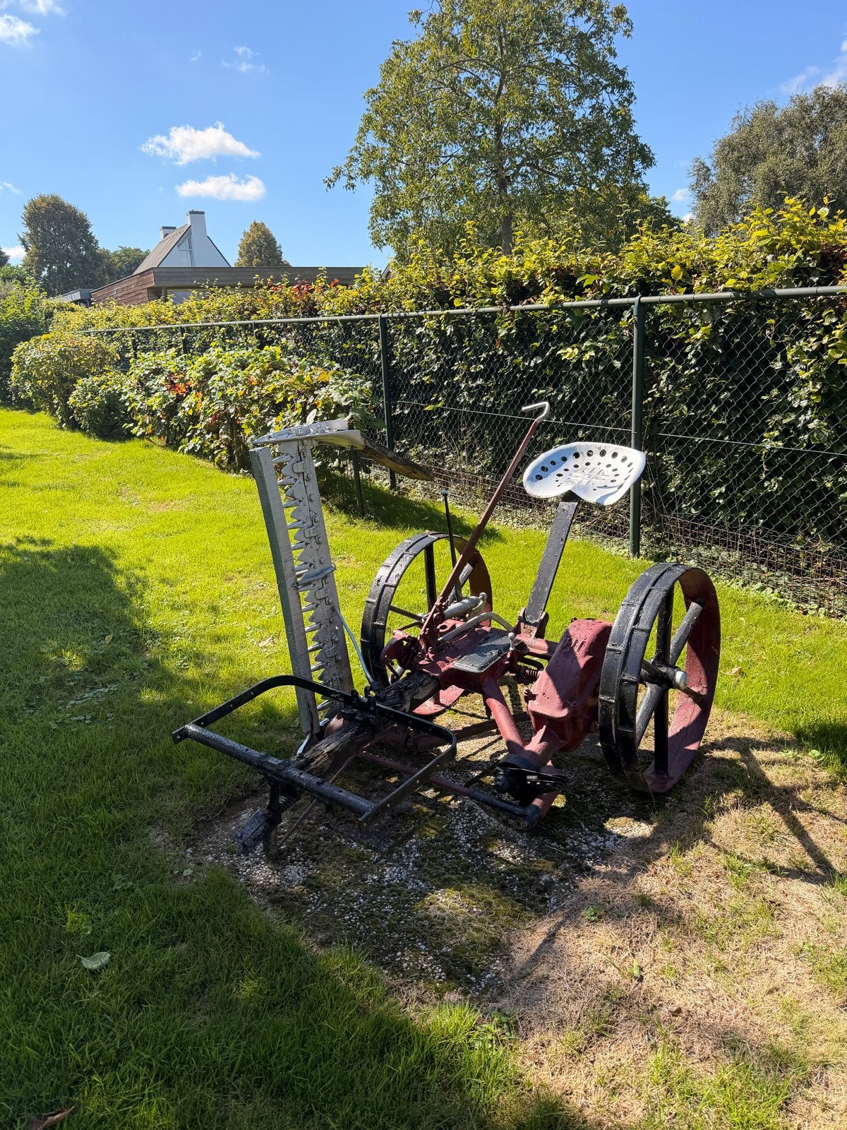 Antieke maaibalk, maaimachine voor tractor of paard te koop, Ophalen
