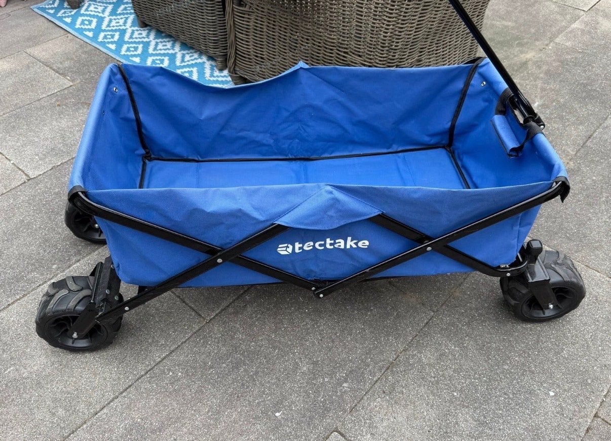 Opvouwbare bolderkar Tectake, Ophalen, Opvouwbaar, Gebruikt