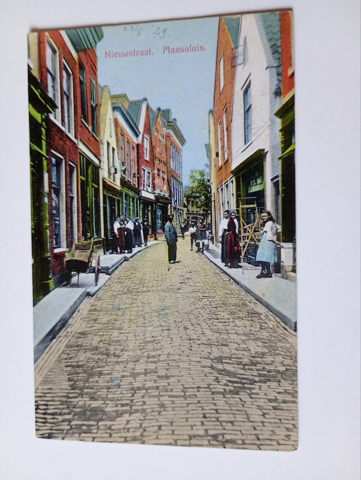 Maassluis Nieuwstraat 1929, Verzamelen, Ophalen of Verzenden, 1920 tot 1940, Gelopen, Zuid-Holland