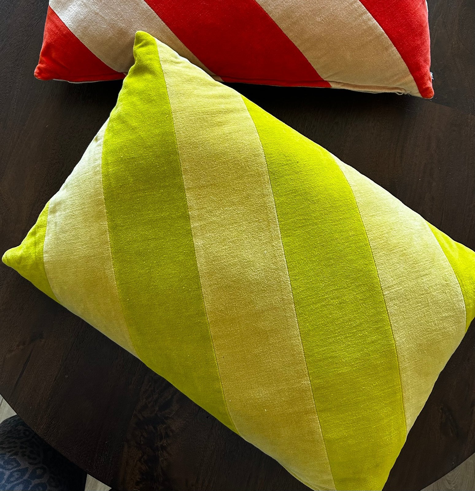 Kussen groen geel HK Living, Huis en Inrichting, Woonaccessoires | Kussens, Ophalen of Verzenden, Zo goed als nieuw, Sierkussen